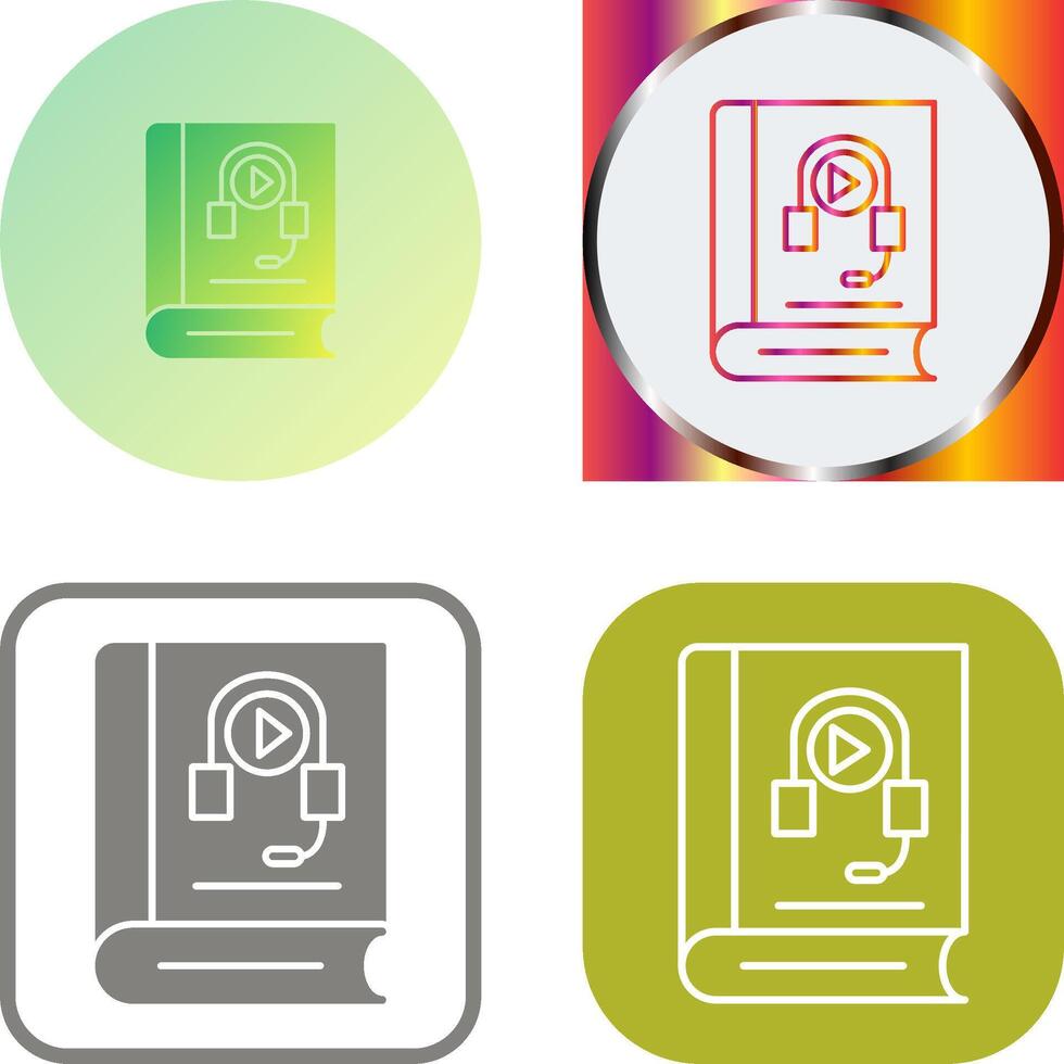 Audiobook Icon Design vector