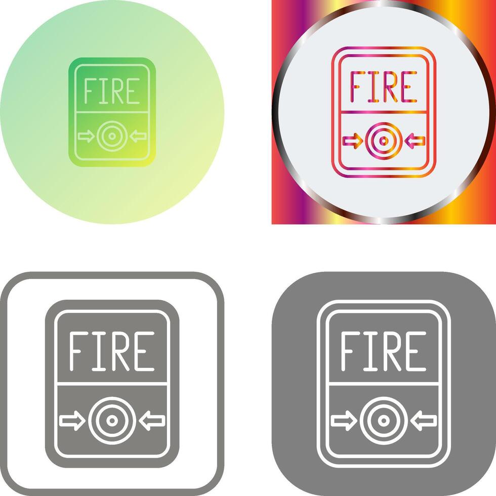 Fire Button Icon Design vector