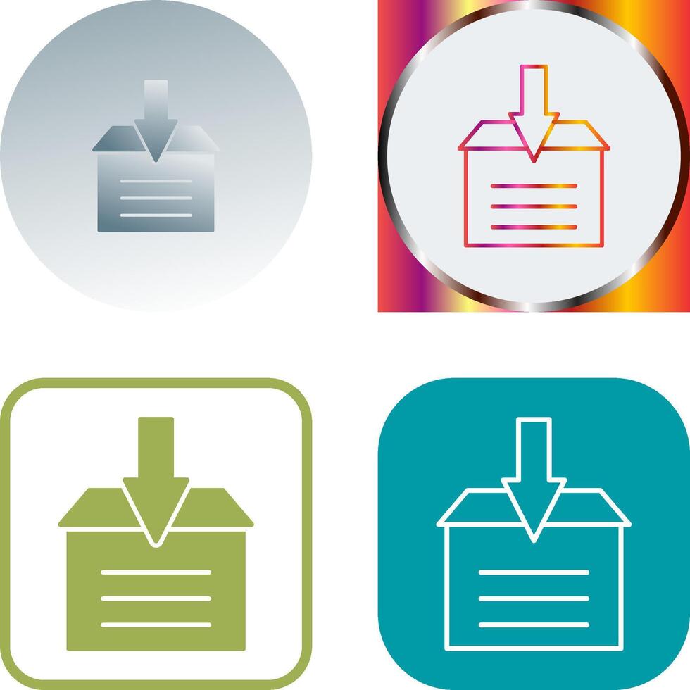 Archive Icon Design vector