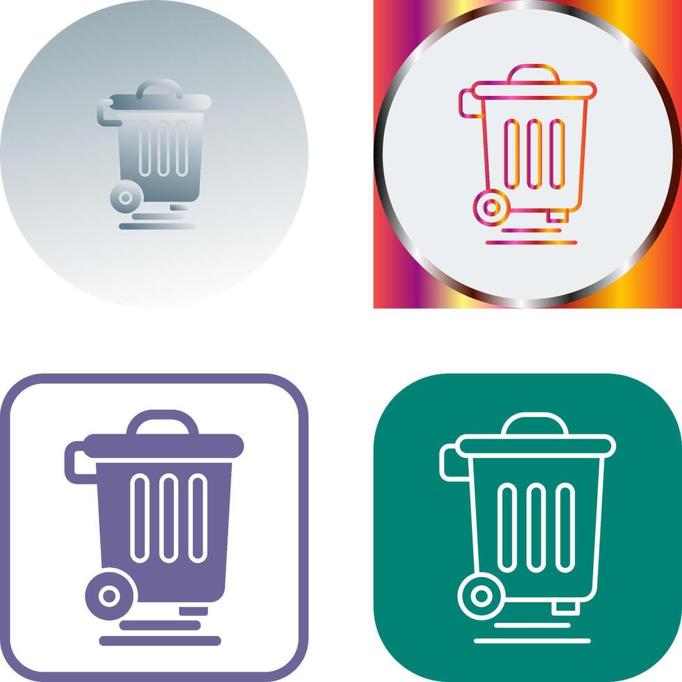 Dustbin Icon Design vector