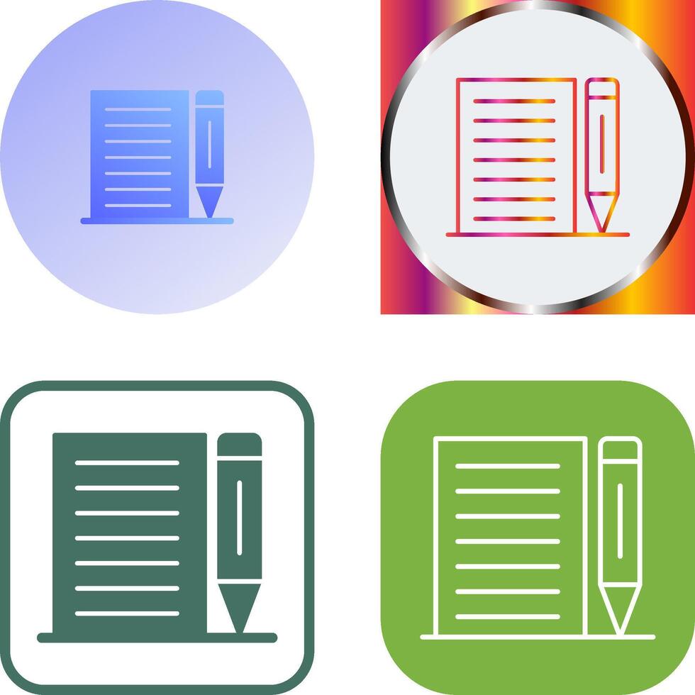 Note Icon Design vector