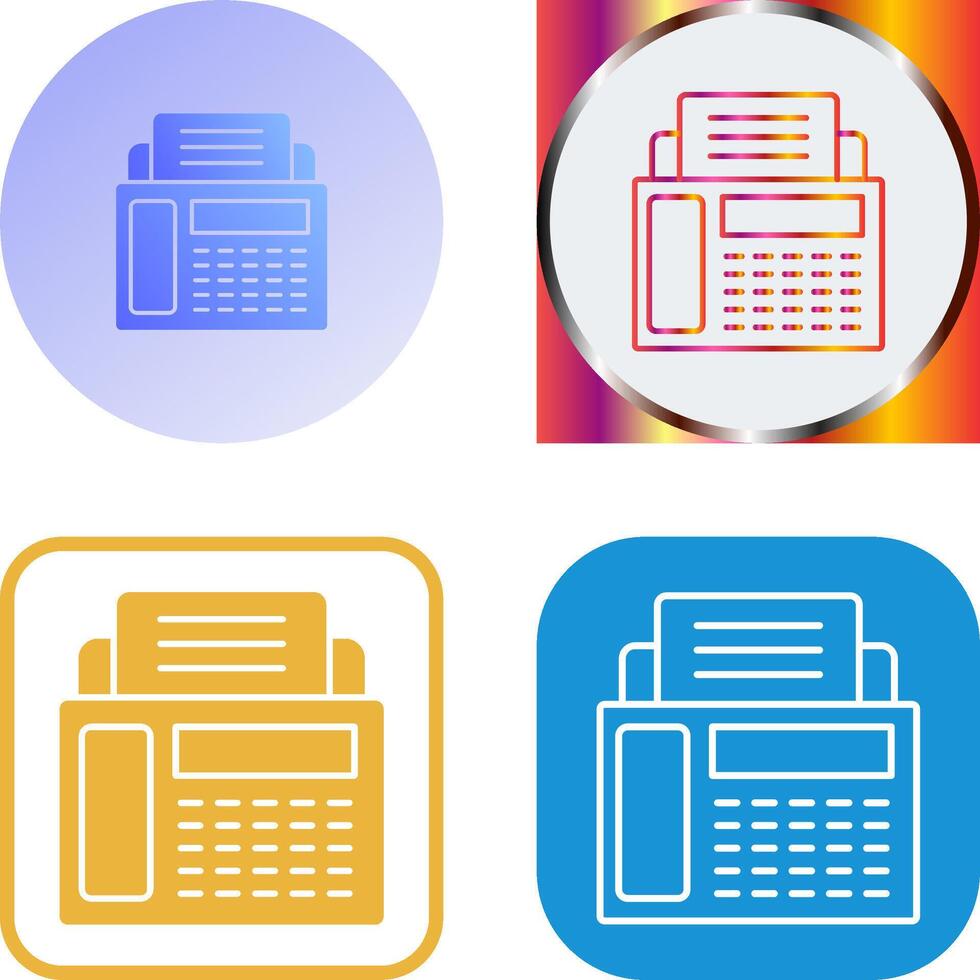 Fax Machine Icon Design vector