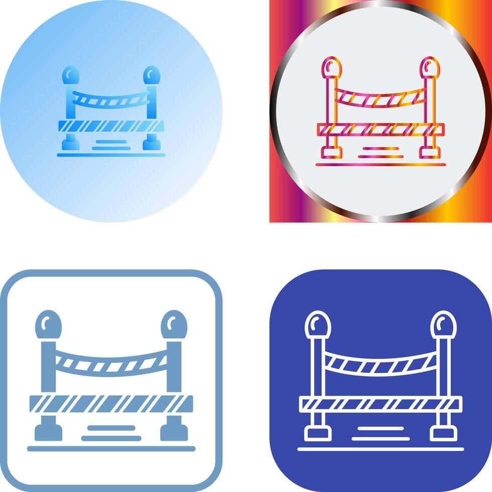 Do Not Cross Line Icon Design vector