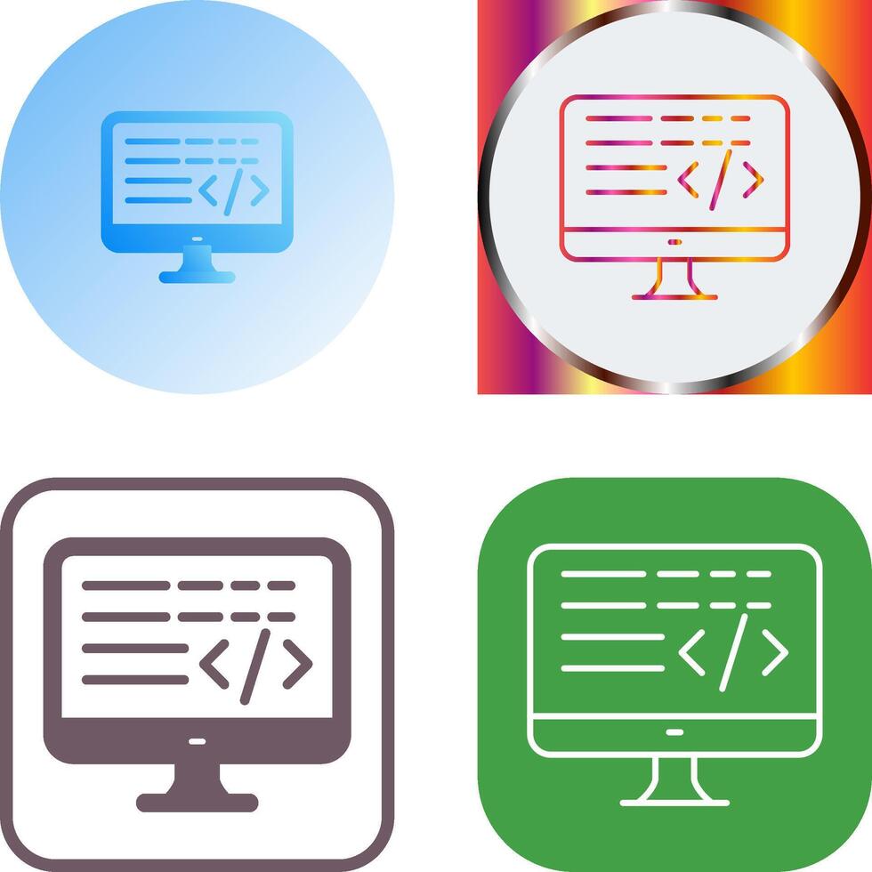 Coding Icon Design vector