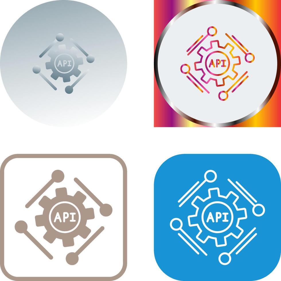 Api Icon Design vector