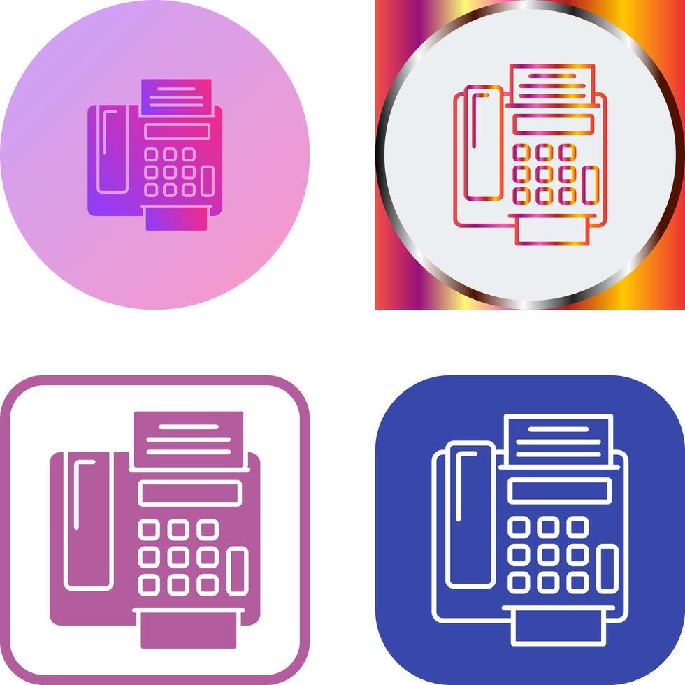 fax Machine Icon Design vector