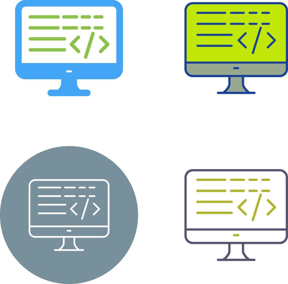 Coding Icon Design vector