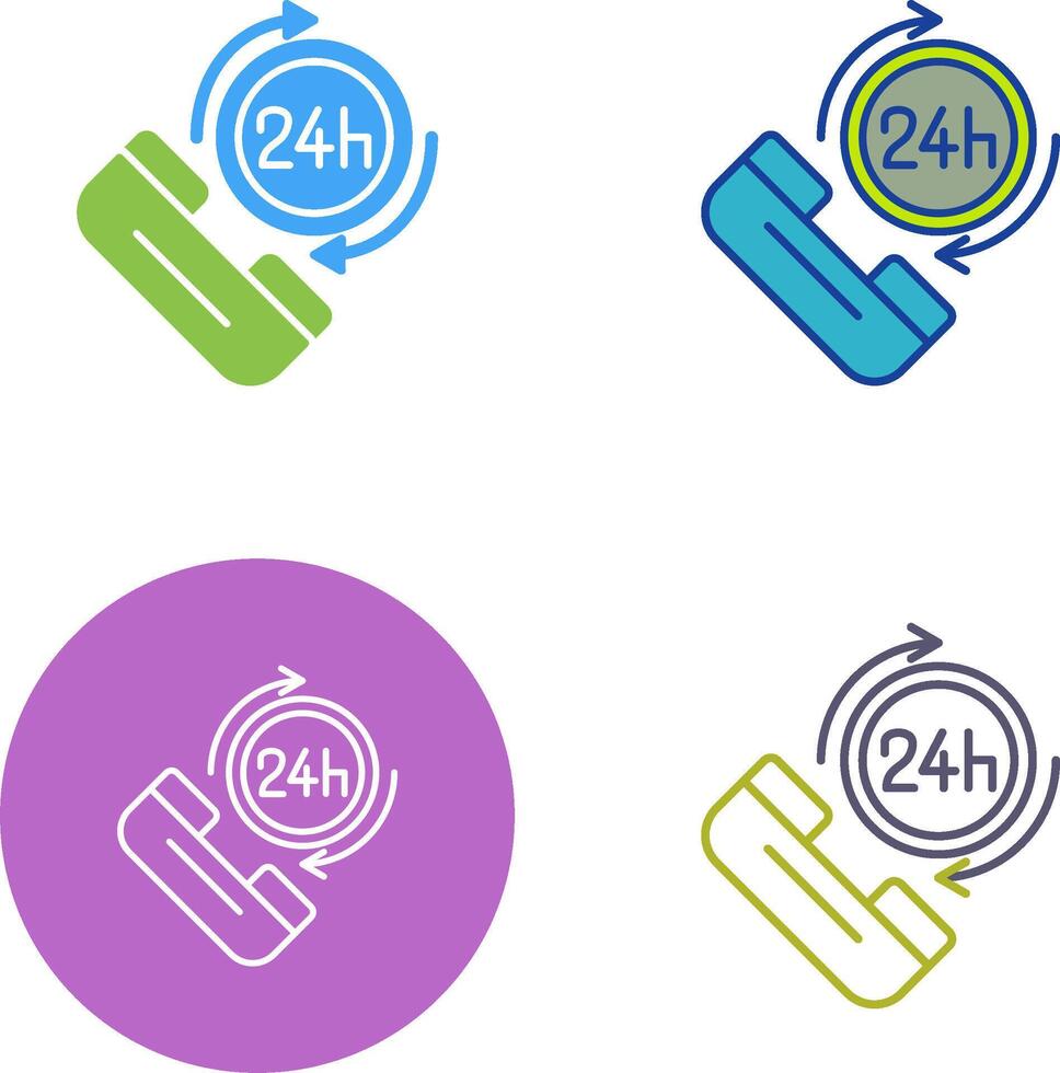 24h Icon Design vector