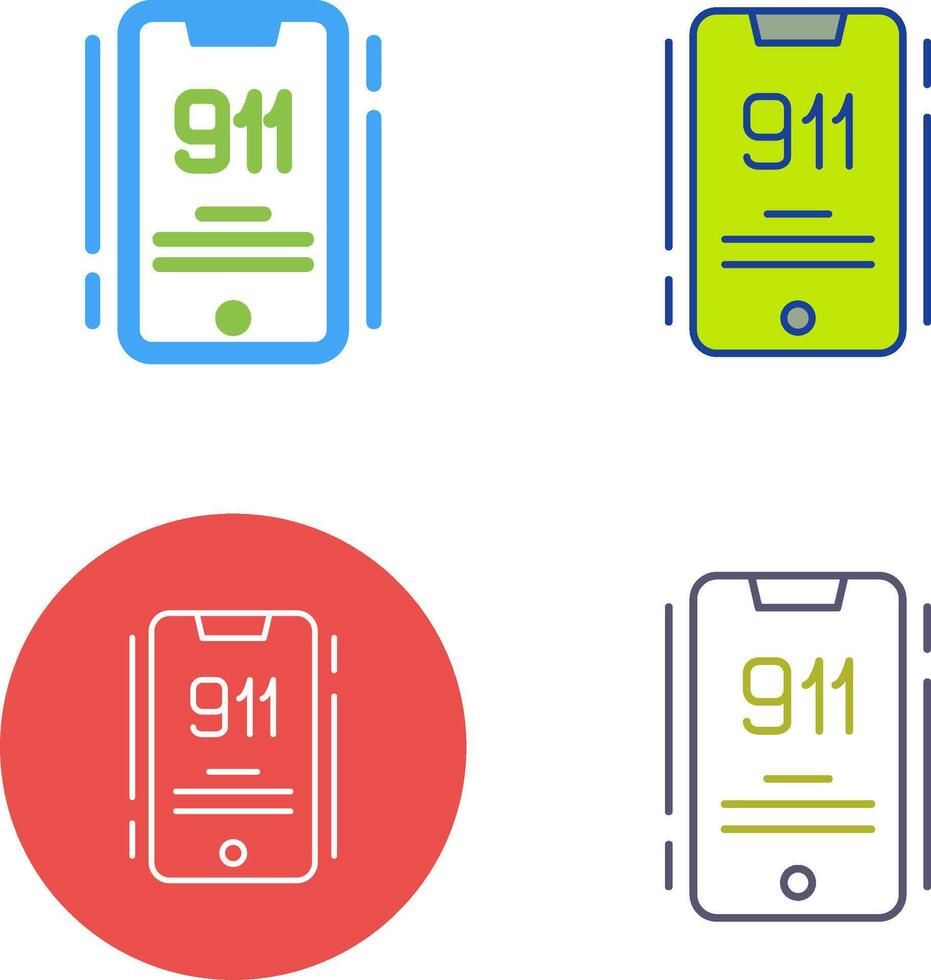 911 Icon Design vector
