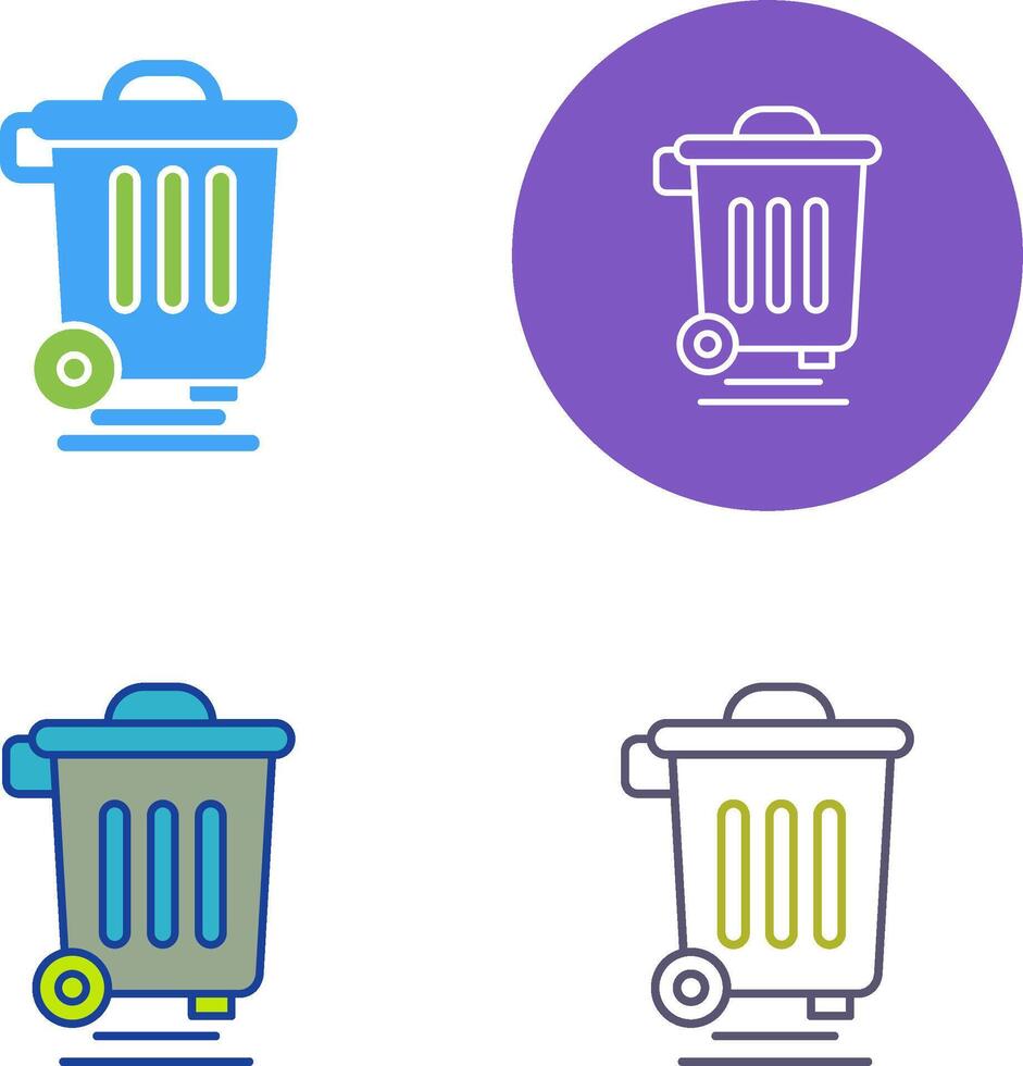 Dustbin Icon Design vector
