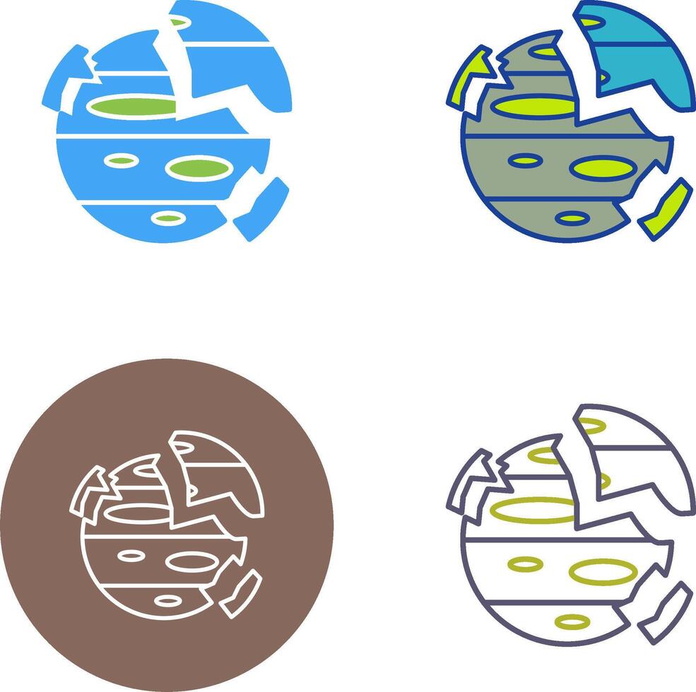 Destroyed Icon Design vector