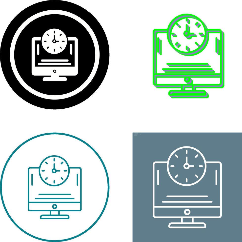 Online Time Icon Design vector