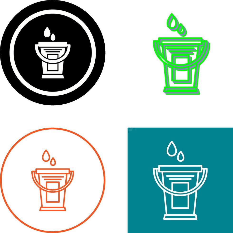 Water Bucket Icon Design vector