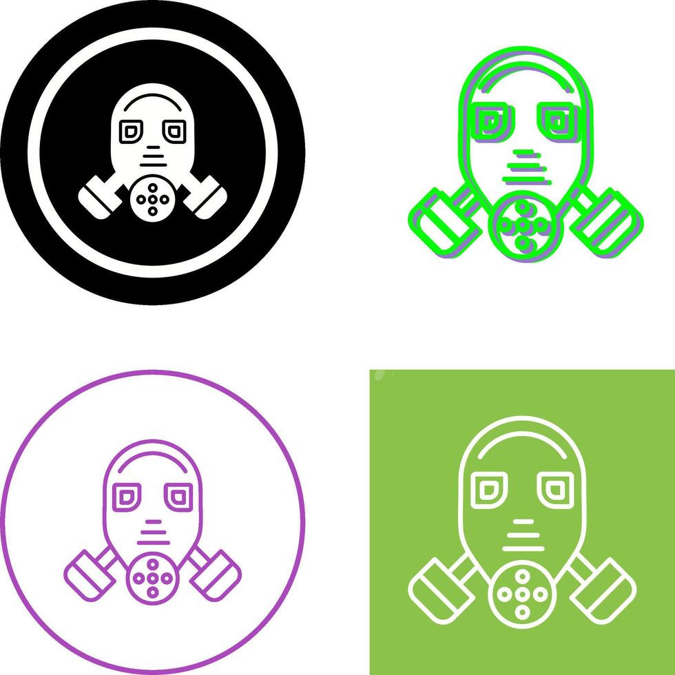Gas Mask Icon Design vector