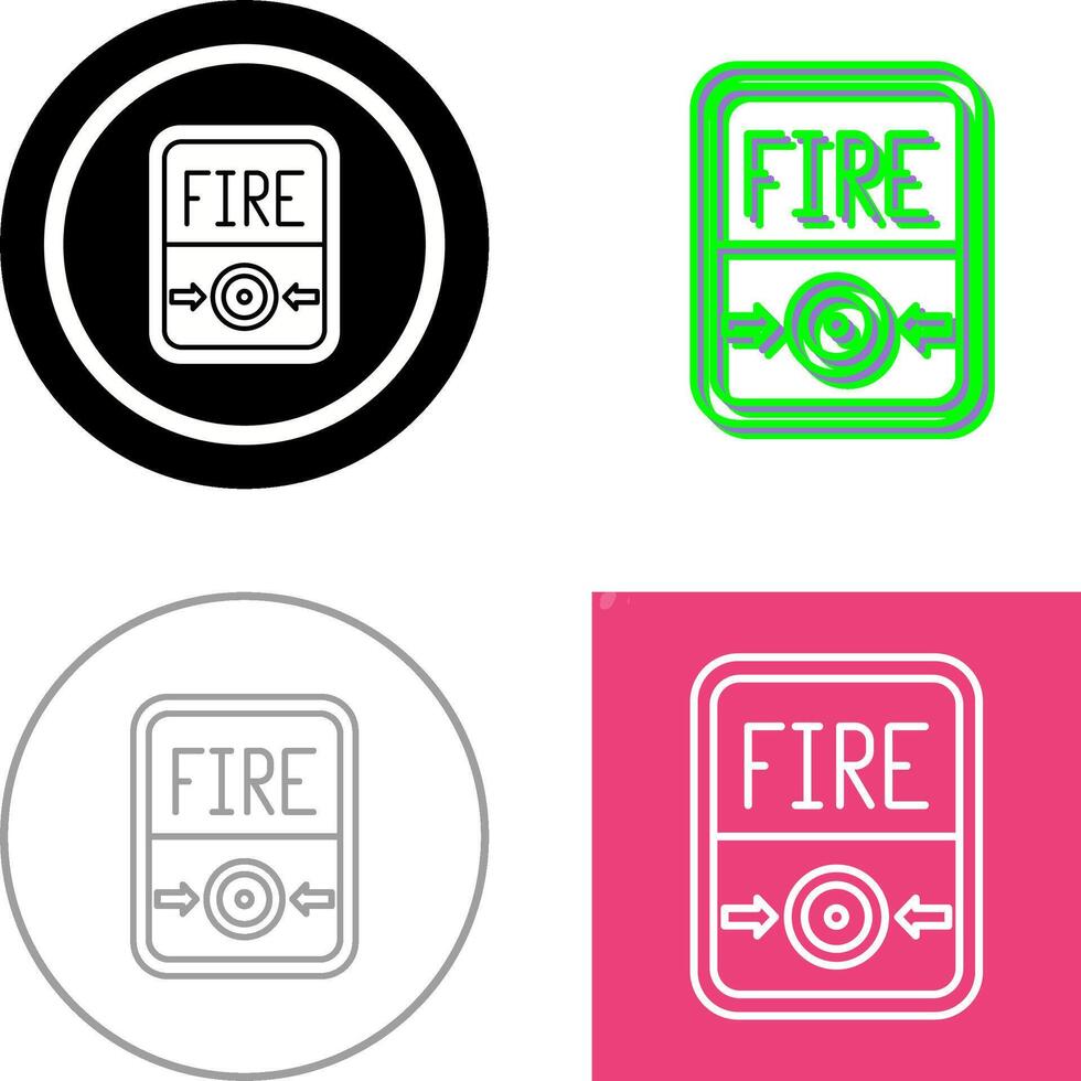 Fire Button Icon Design vector