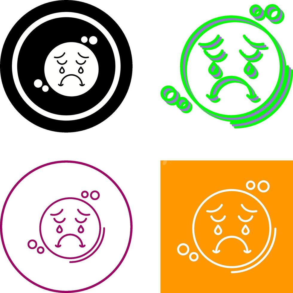 Unhappy Icon Design vector