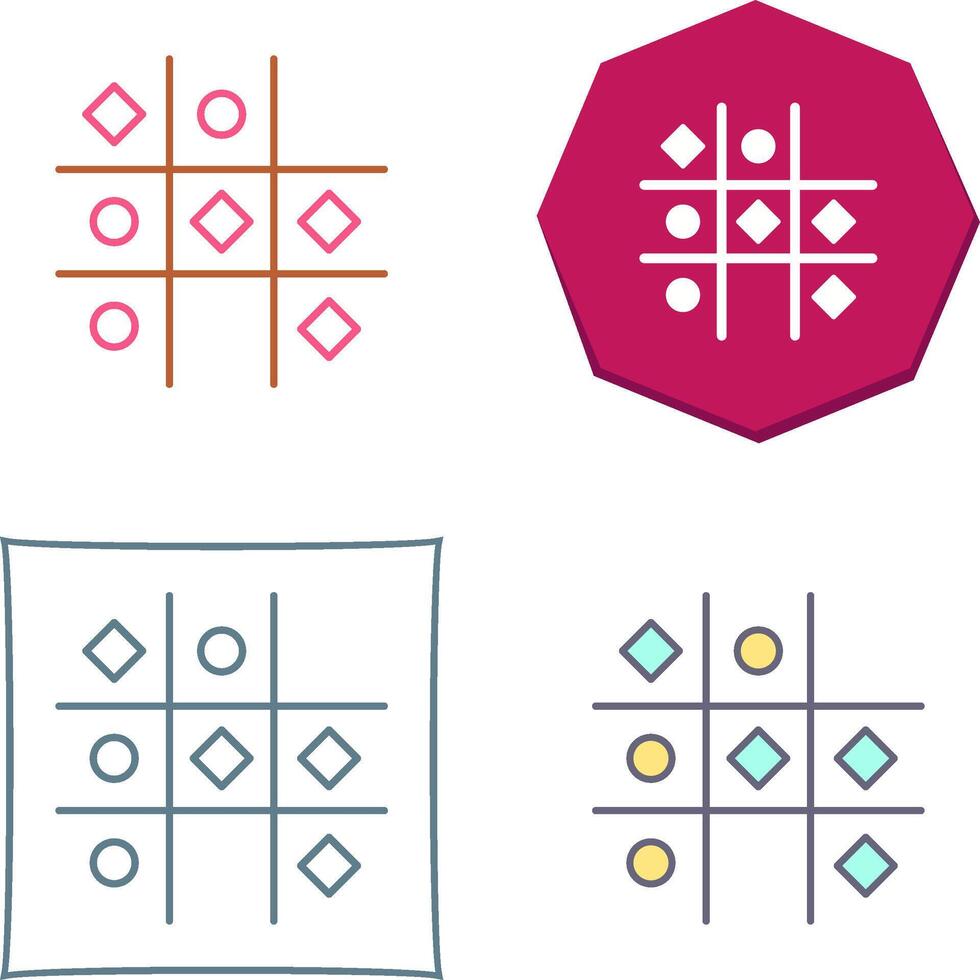 Tic Tac Toe Icon Design vector