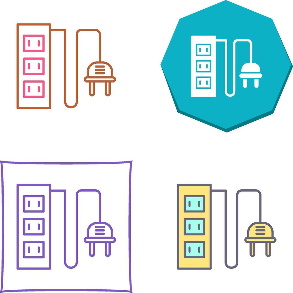 Power Socket Icon Design vector