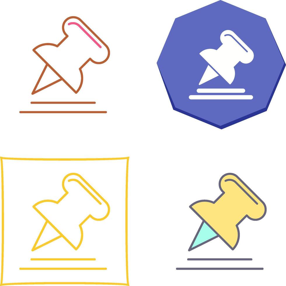 Pin Icon Design vector