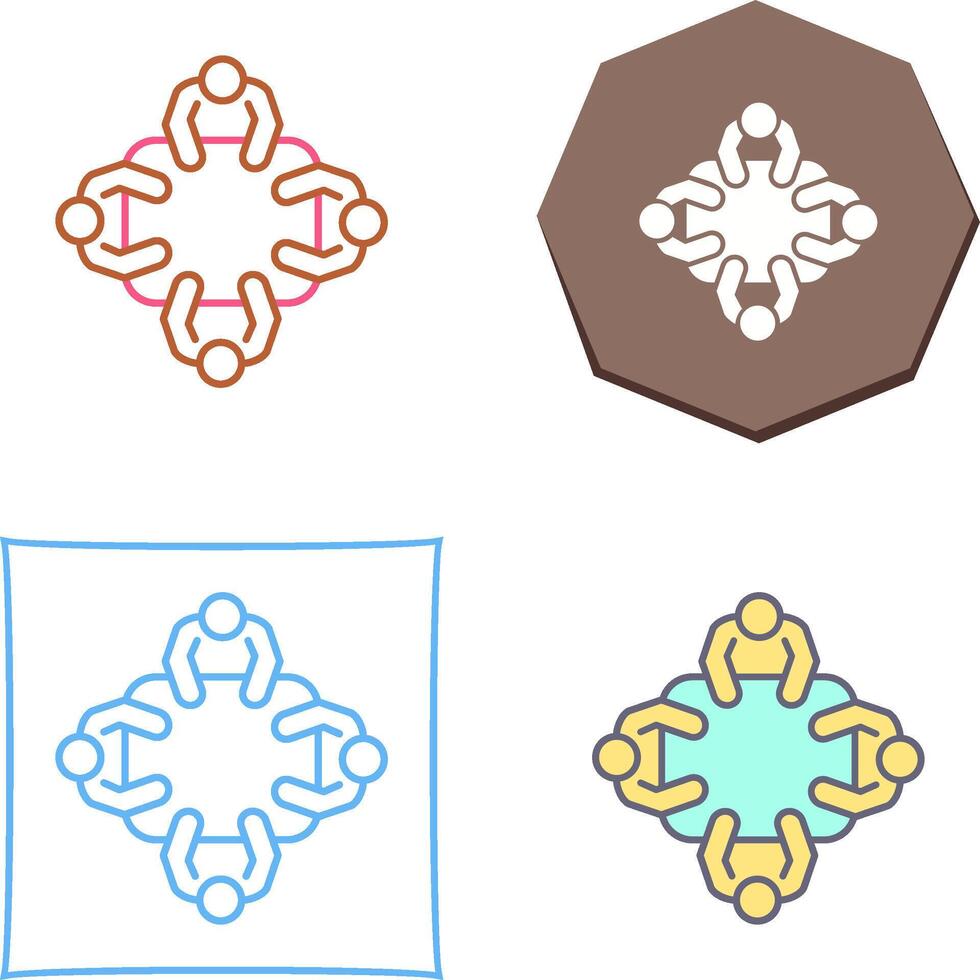 Staff Meeting Icon Design vector