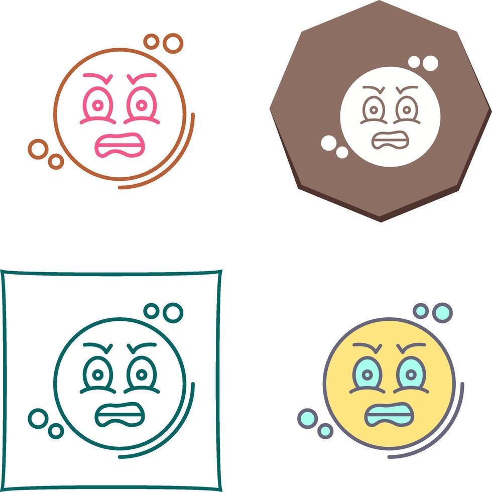 Angry Icon Design vector