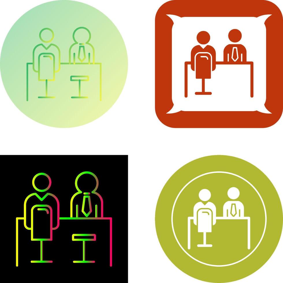 Employee Interview Icon Design vector