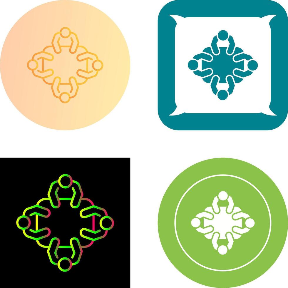 Staff Meeting Icon Design vector