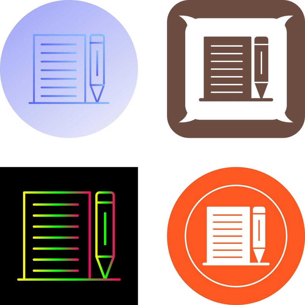 Note Icon Design vector