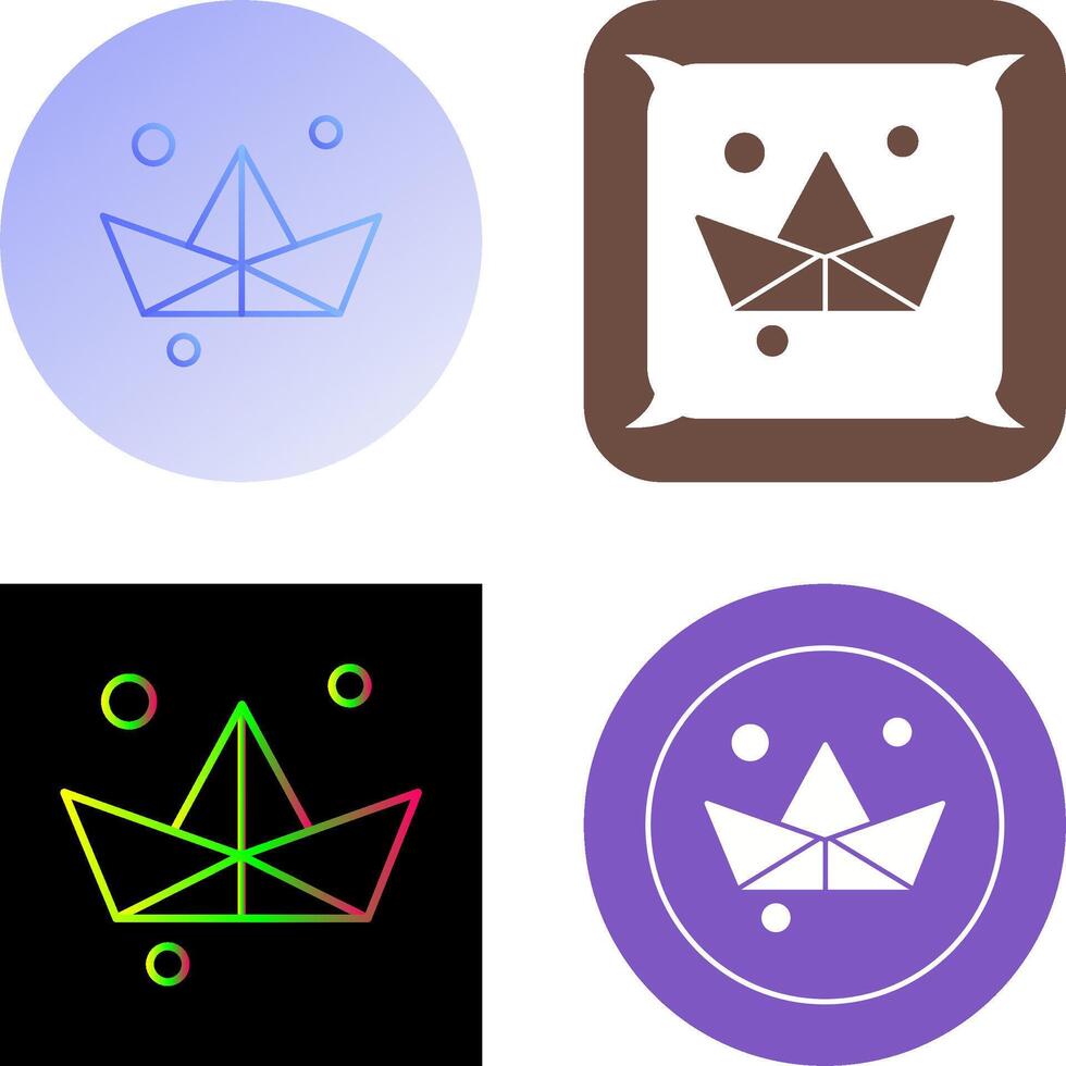 Origami Icon Design vector