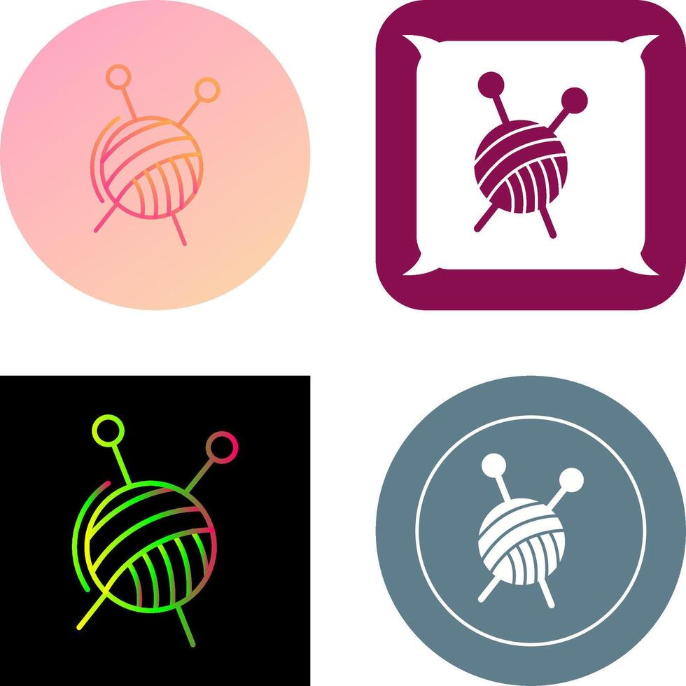 Knitting Icon Design vector