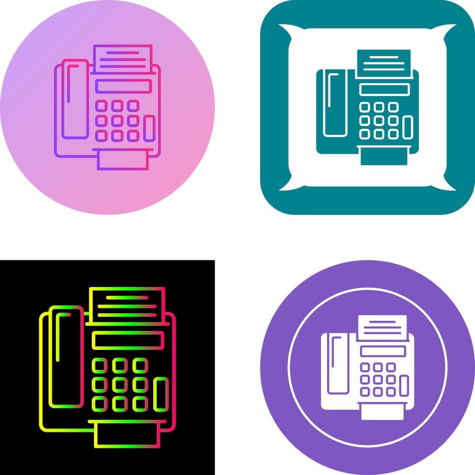 fax Machine Icon Design vector