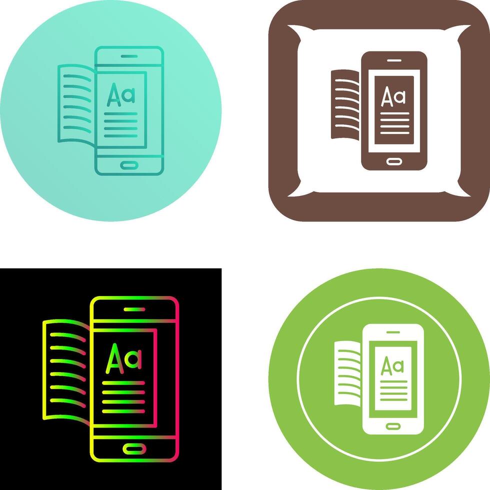 Ebook Icon Design vector