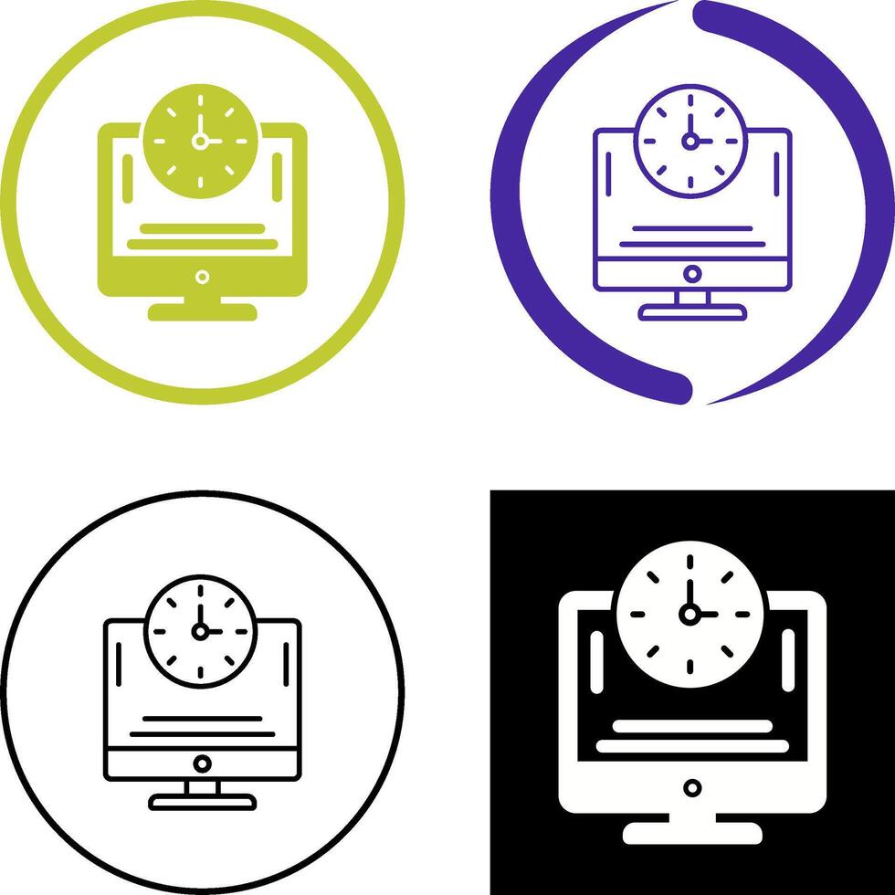 Online Time Icon Design vector