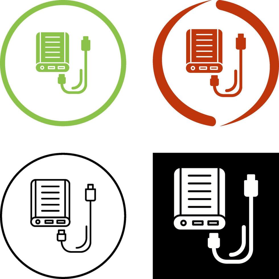 Power Bank Icon Design vector