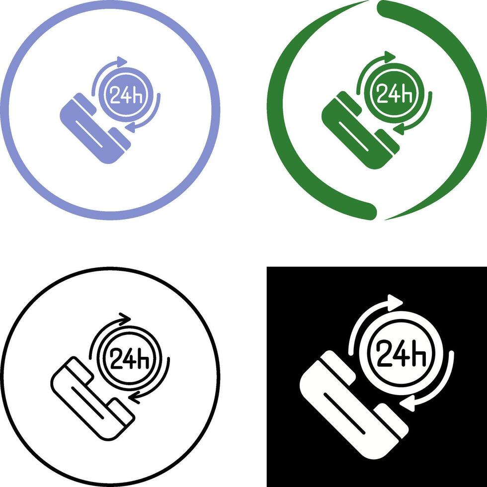 24h Icon Design vector