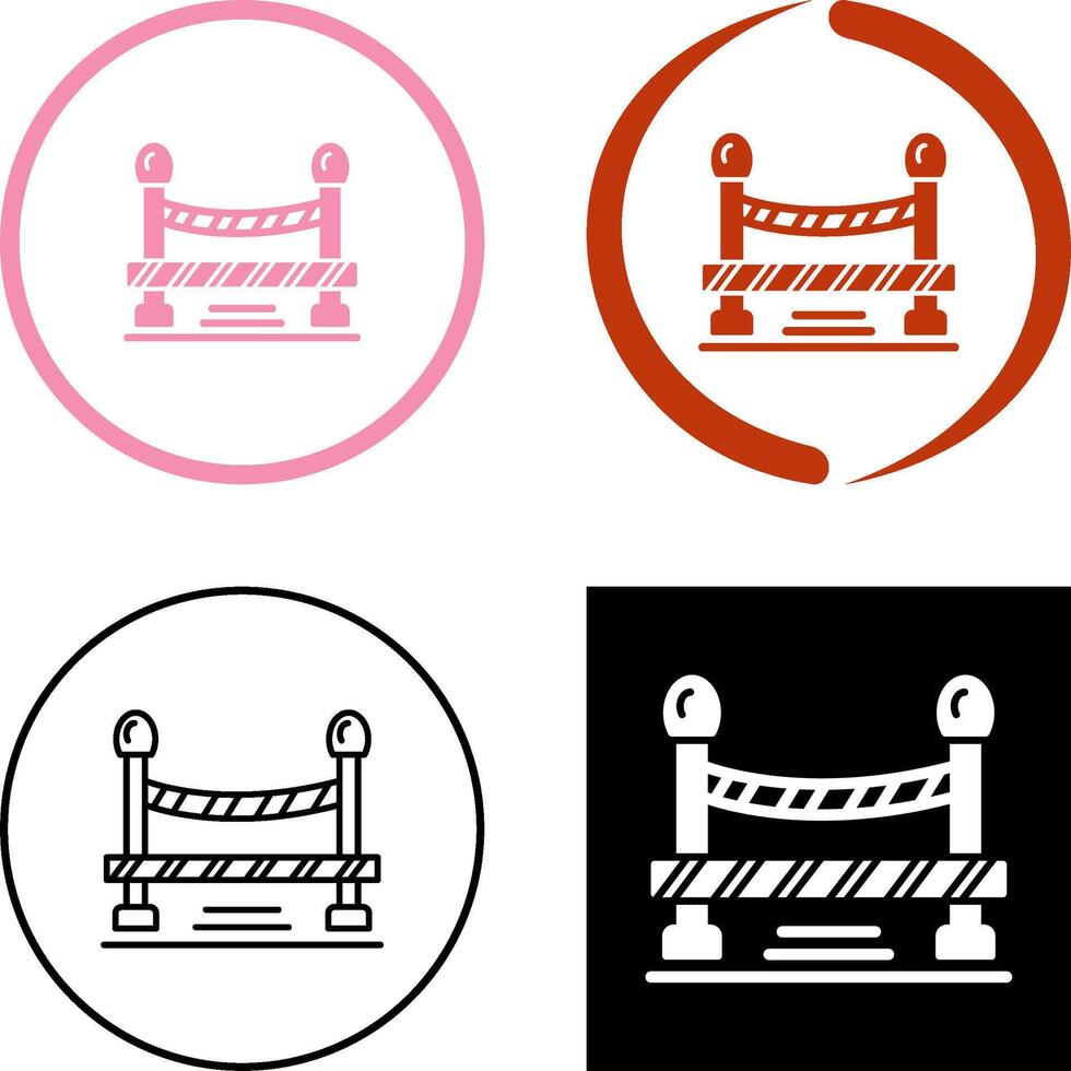 Do Not Cross Line Icon Design vector