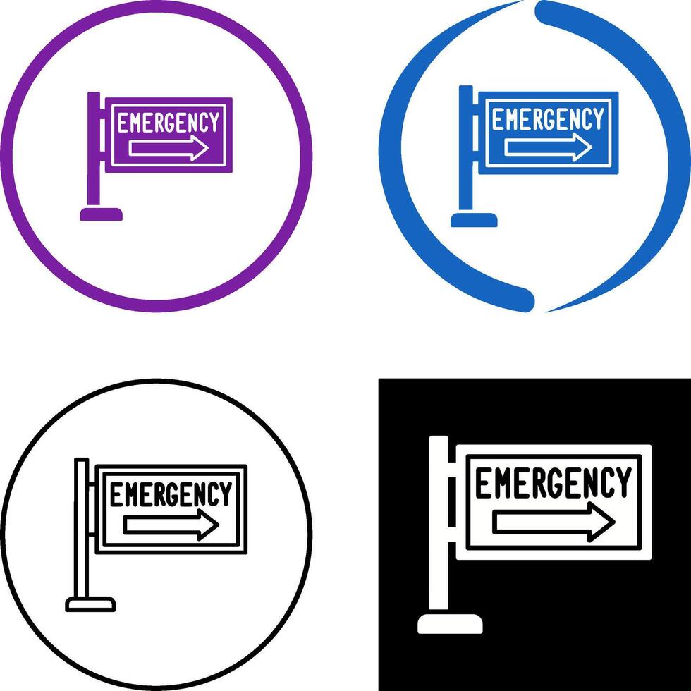 Emergency Sign Icon Design vector