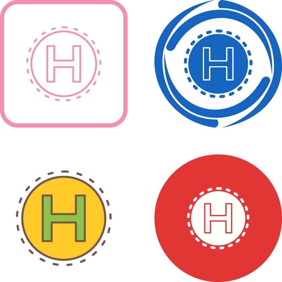 Helipad Icon Design vector