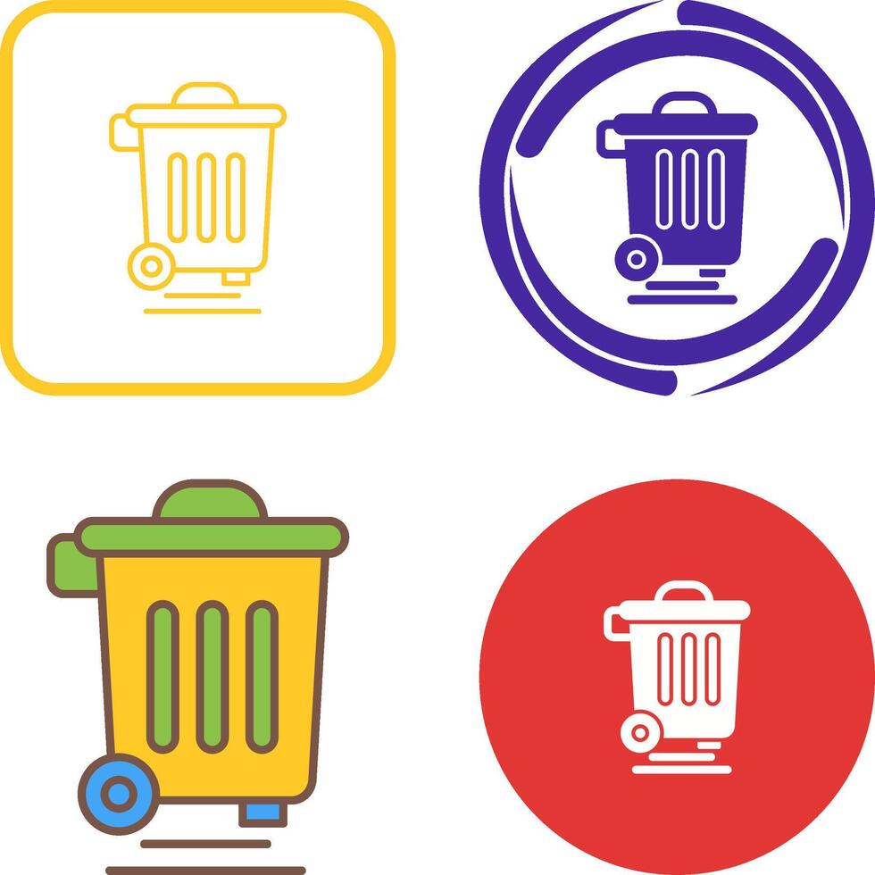 Dustbin Icon Design vector