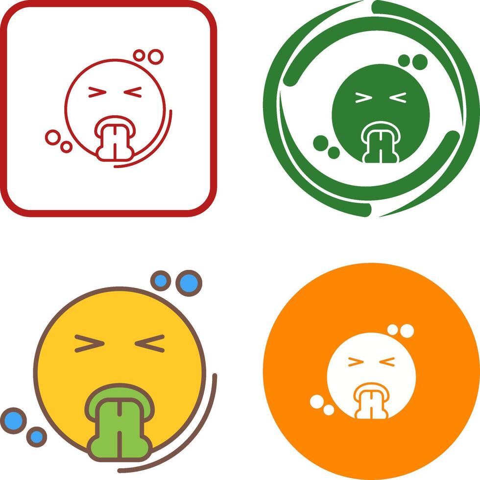 Vomit Icon Design vector