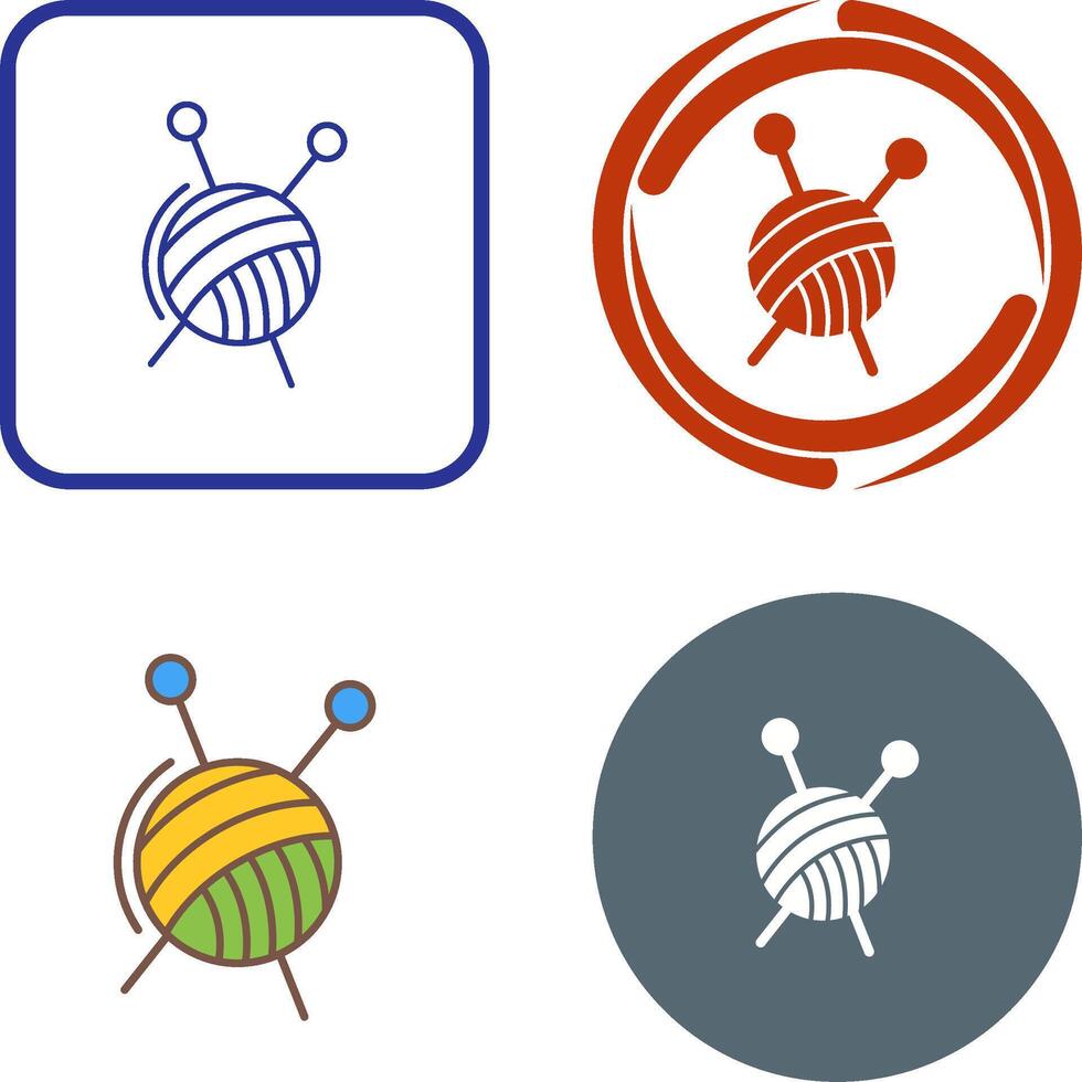 Knitting Icon Design vector