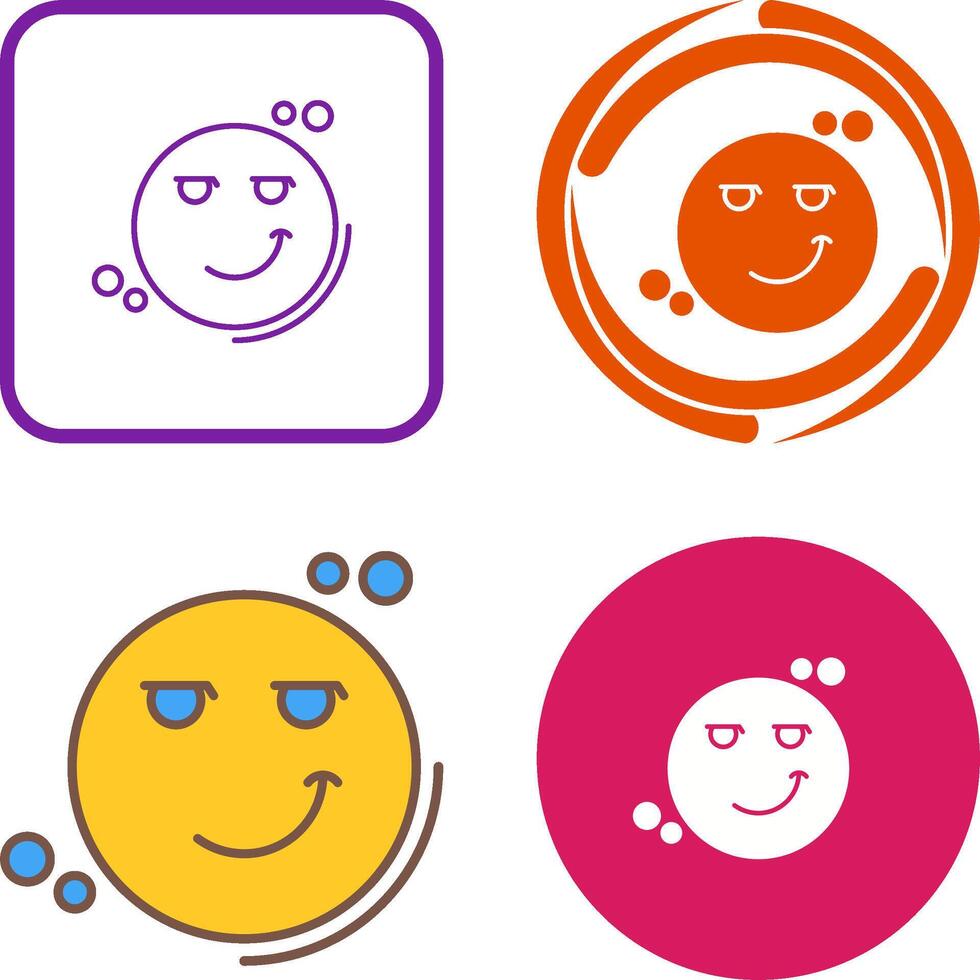 Smirk Icon Design vector