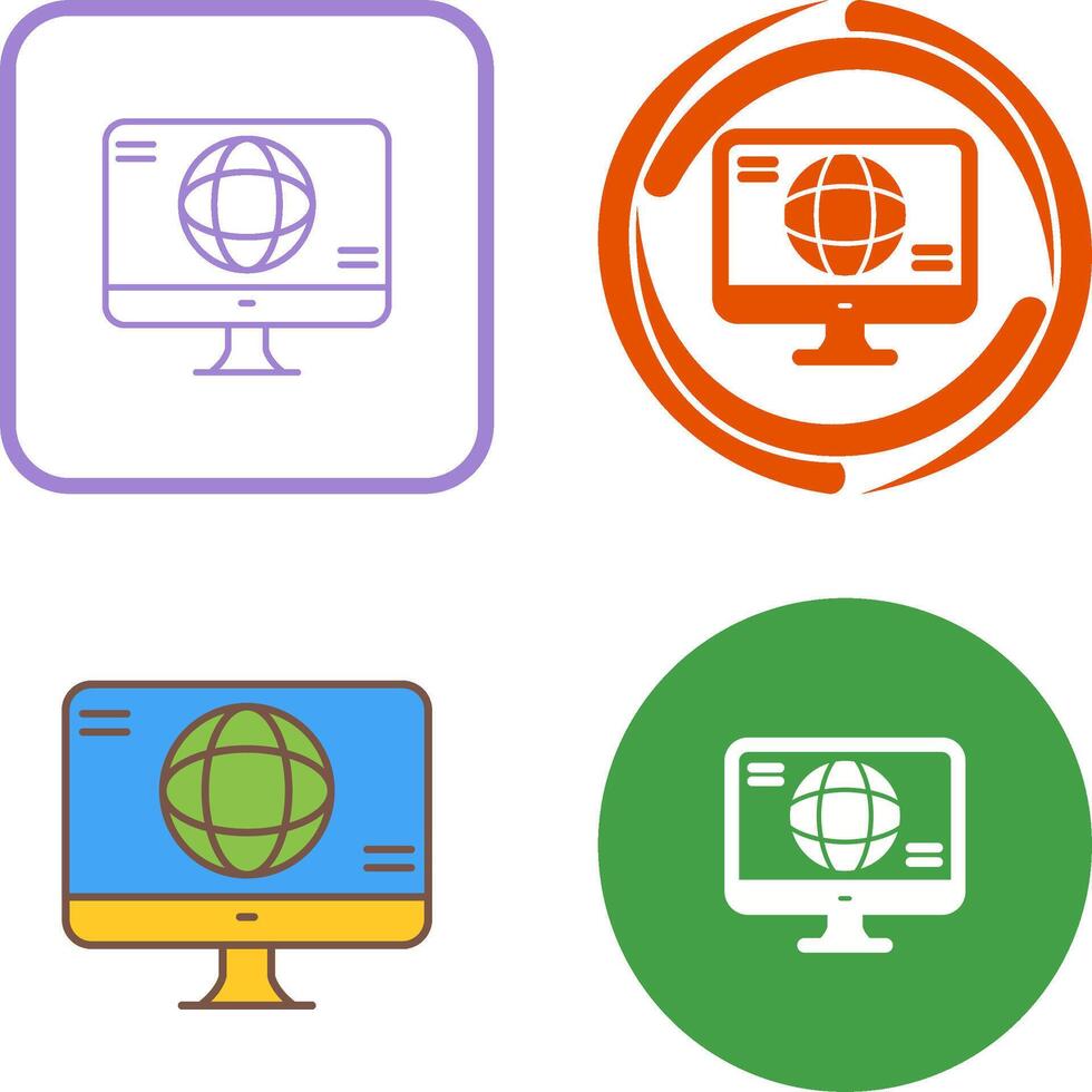 Monitor Icon Design vector