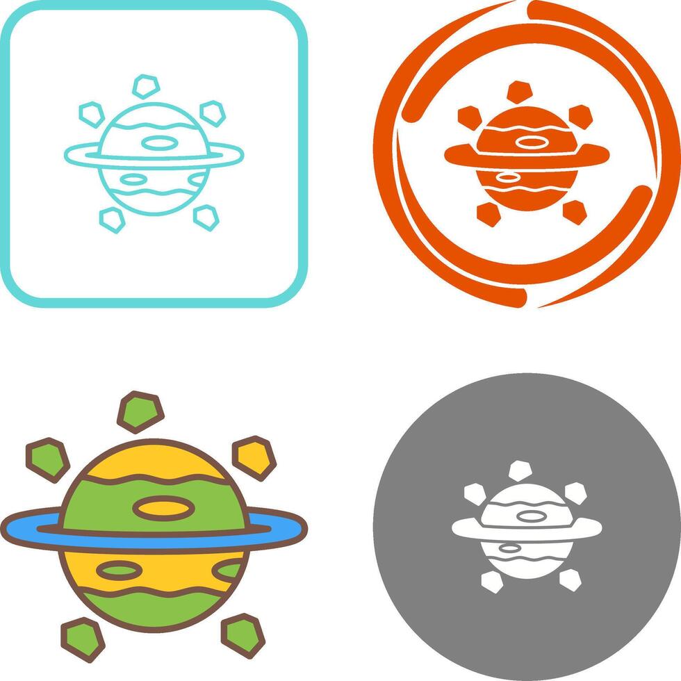 Saturn Icon Design vector