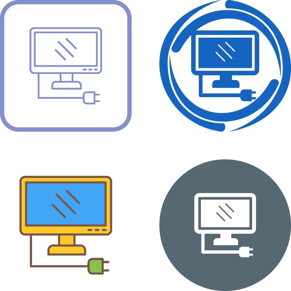 Monitor Icon Design vector