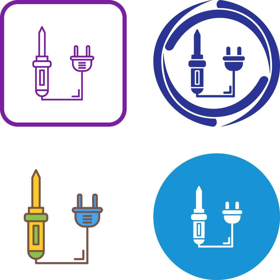 Soldering Iron Icon Design vector