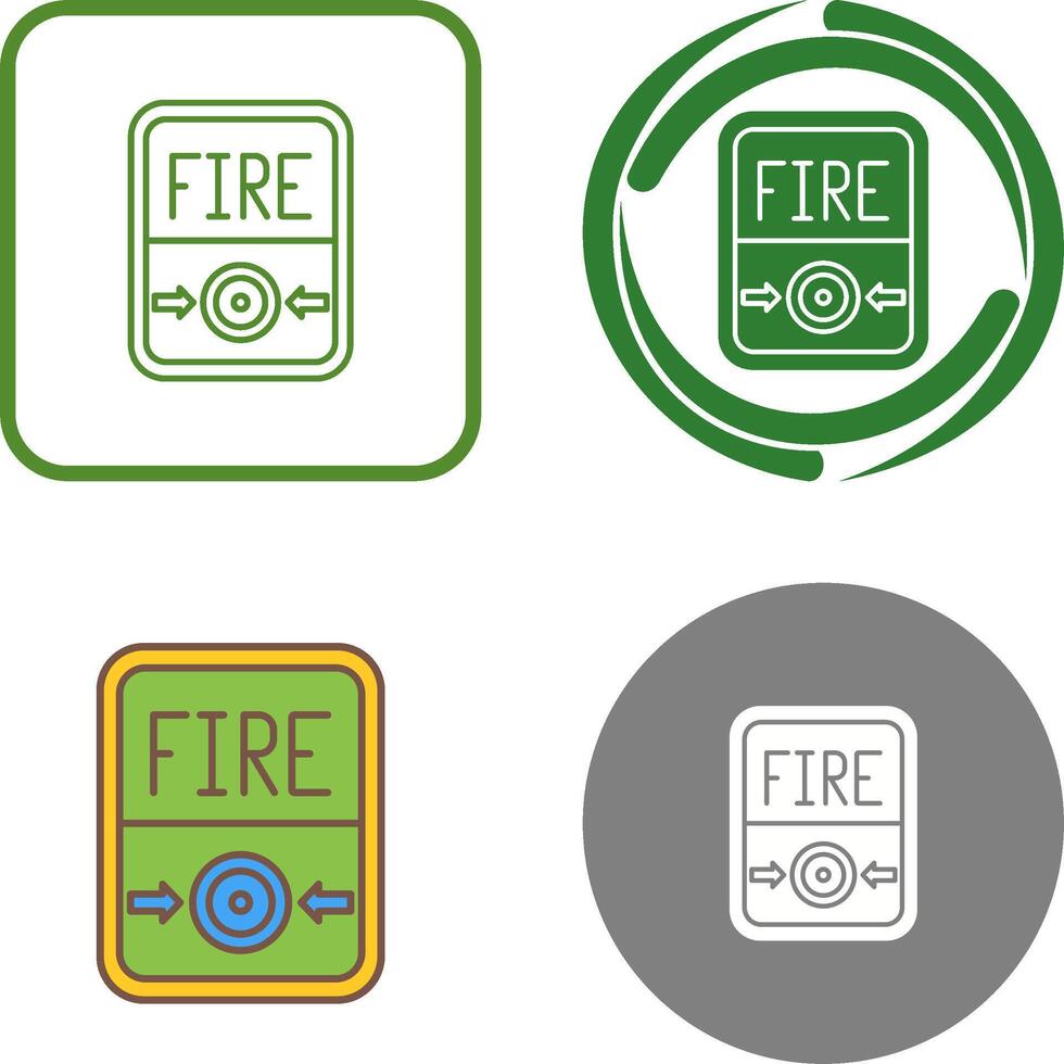 Fire Button Icon Design vector