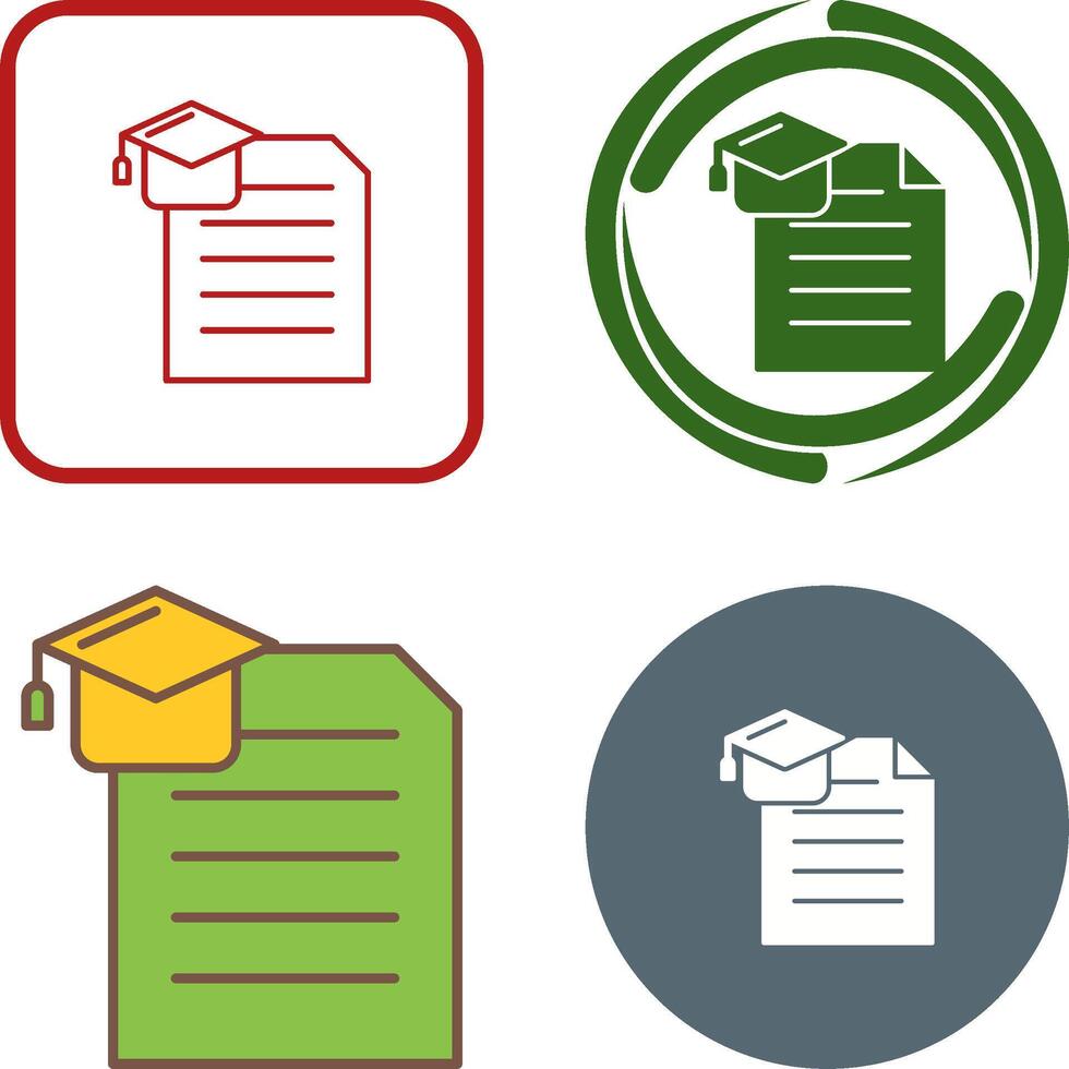 Degree Icon Design vector