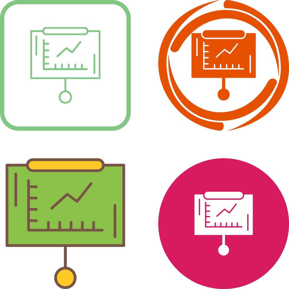 Line Graph Icon Design vector
