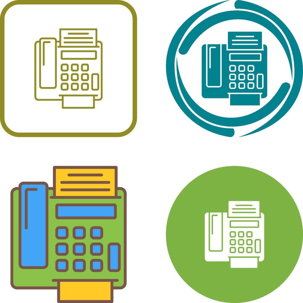 fax Machine Icon Design vector